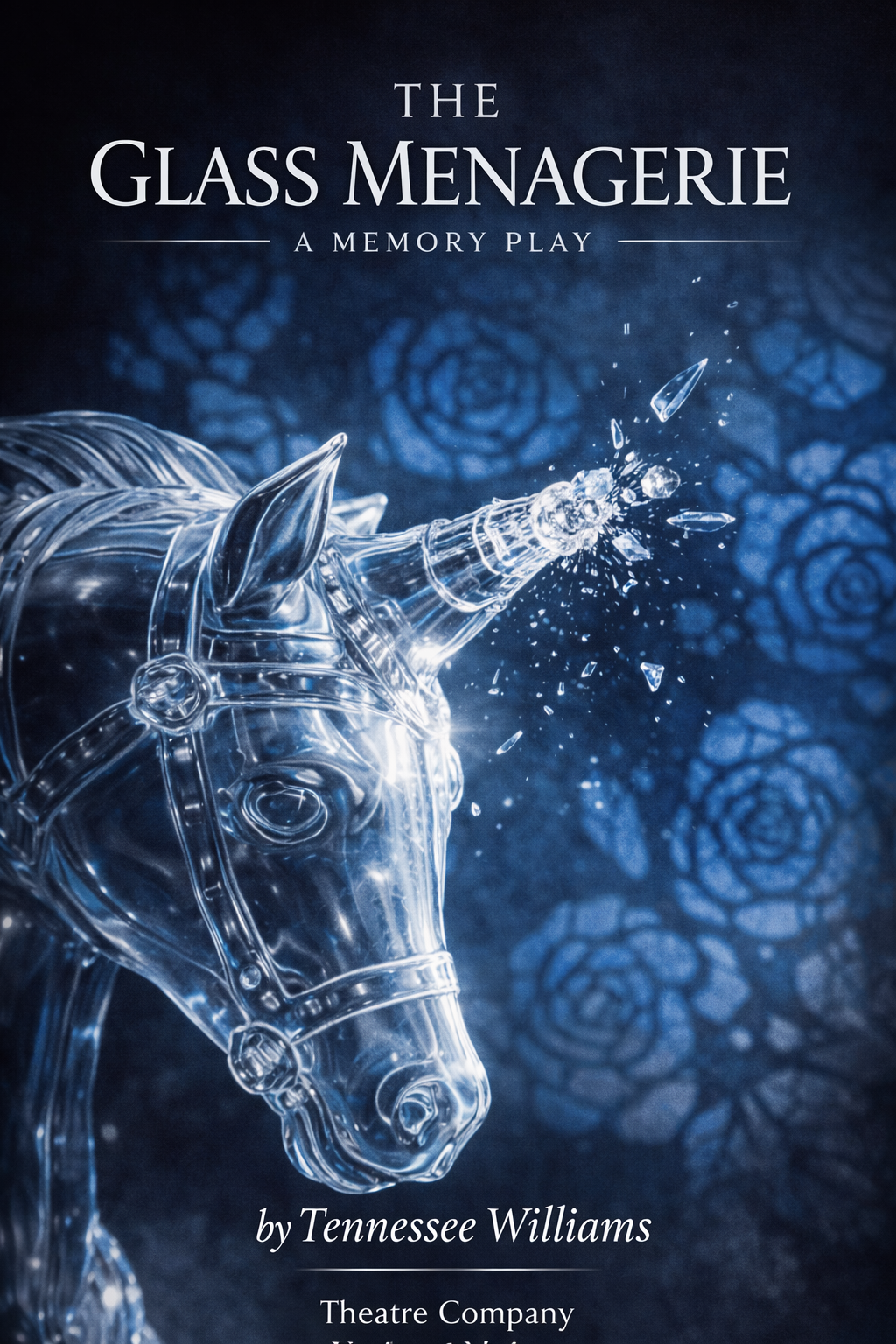 Alternative poster design with glass horse focus