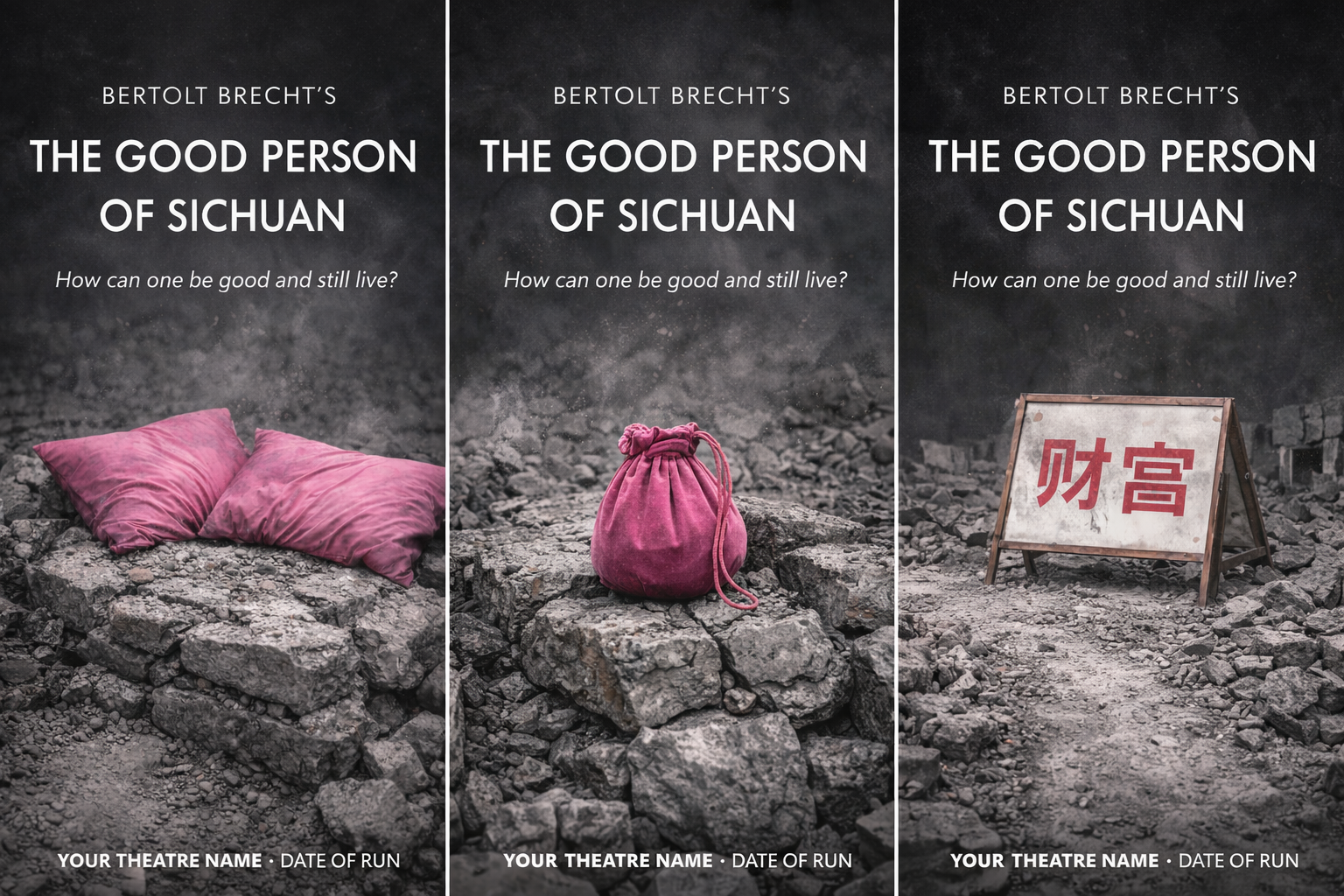 Production poster - How can one be good and still live?